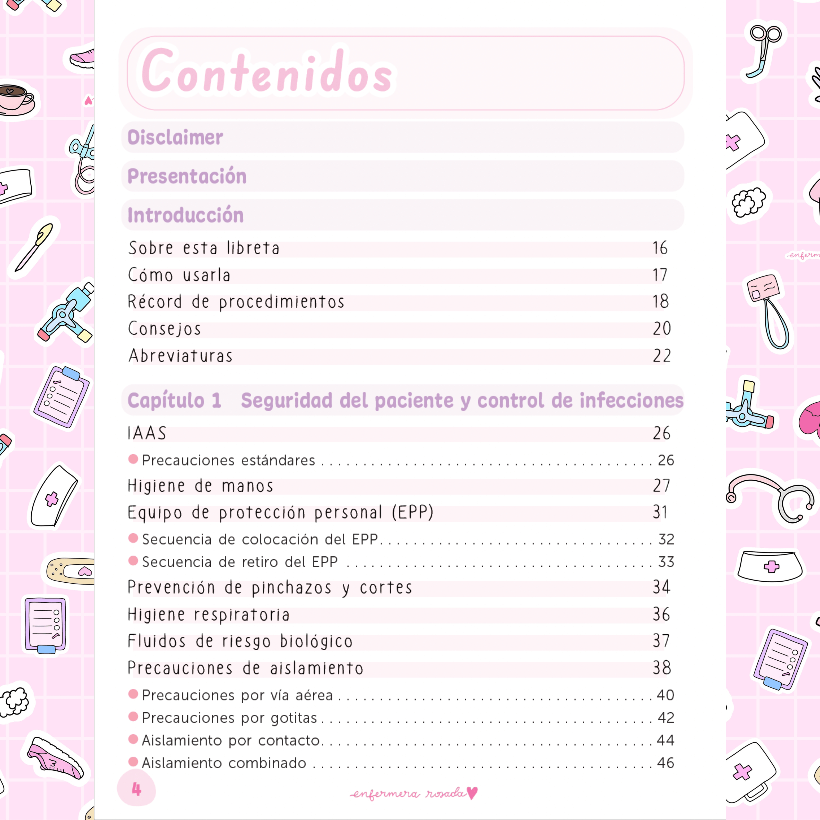 Libreta Prácticas Clínicas — libreta de bolsillo para estudiantes de enfermería | Enfermera Rosada (3)