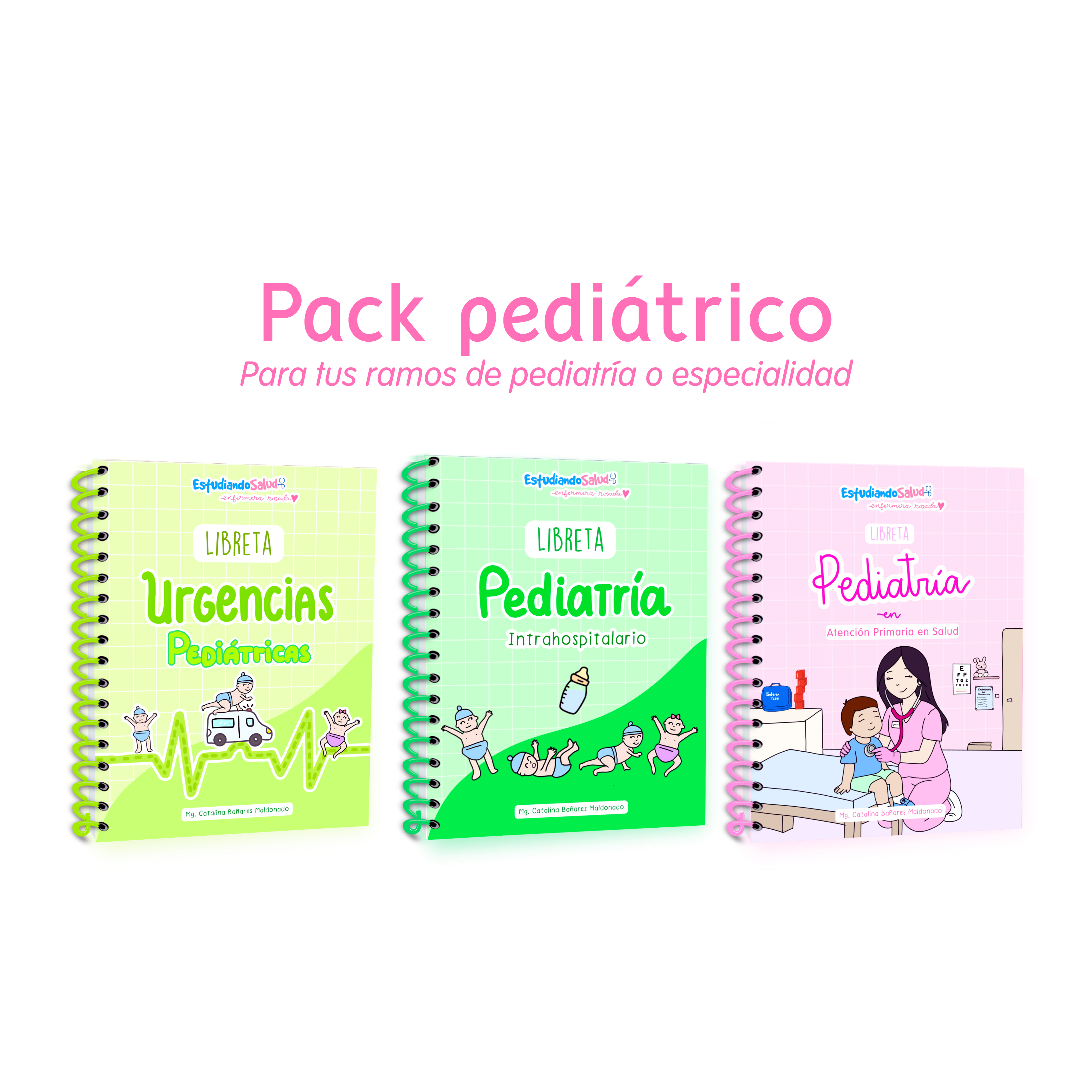 Pack Pediátrico — libreta de bolsillo para estudiantes de enfermería | Enfermera Rosada (1)
