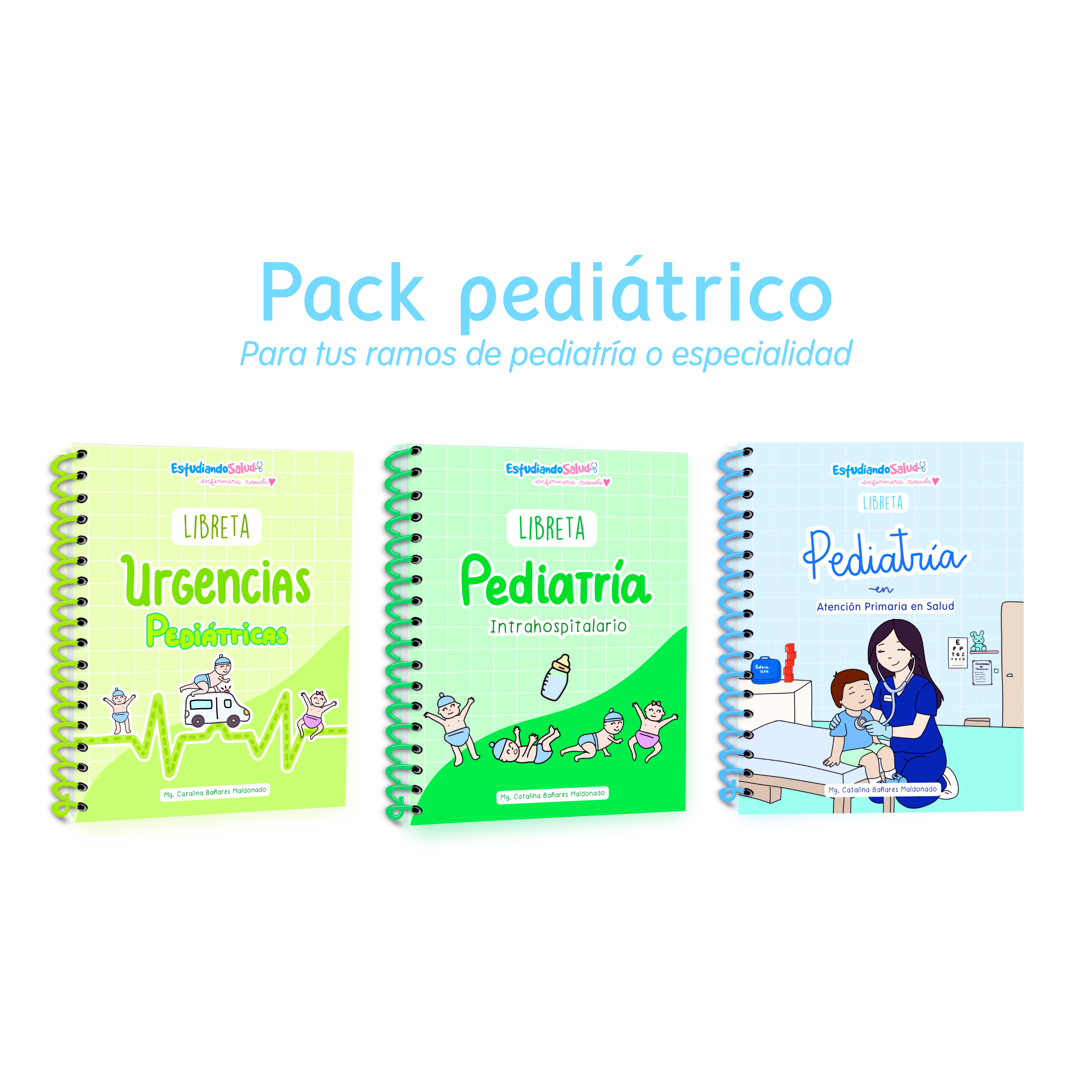 Pack Pediátrico — libreta de bolsillo para estudiantes de enfermería | Enfermera Rosada (2)