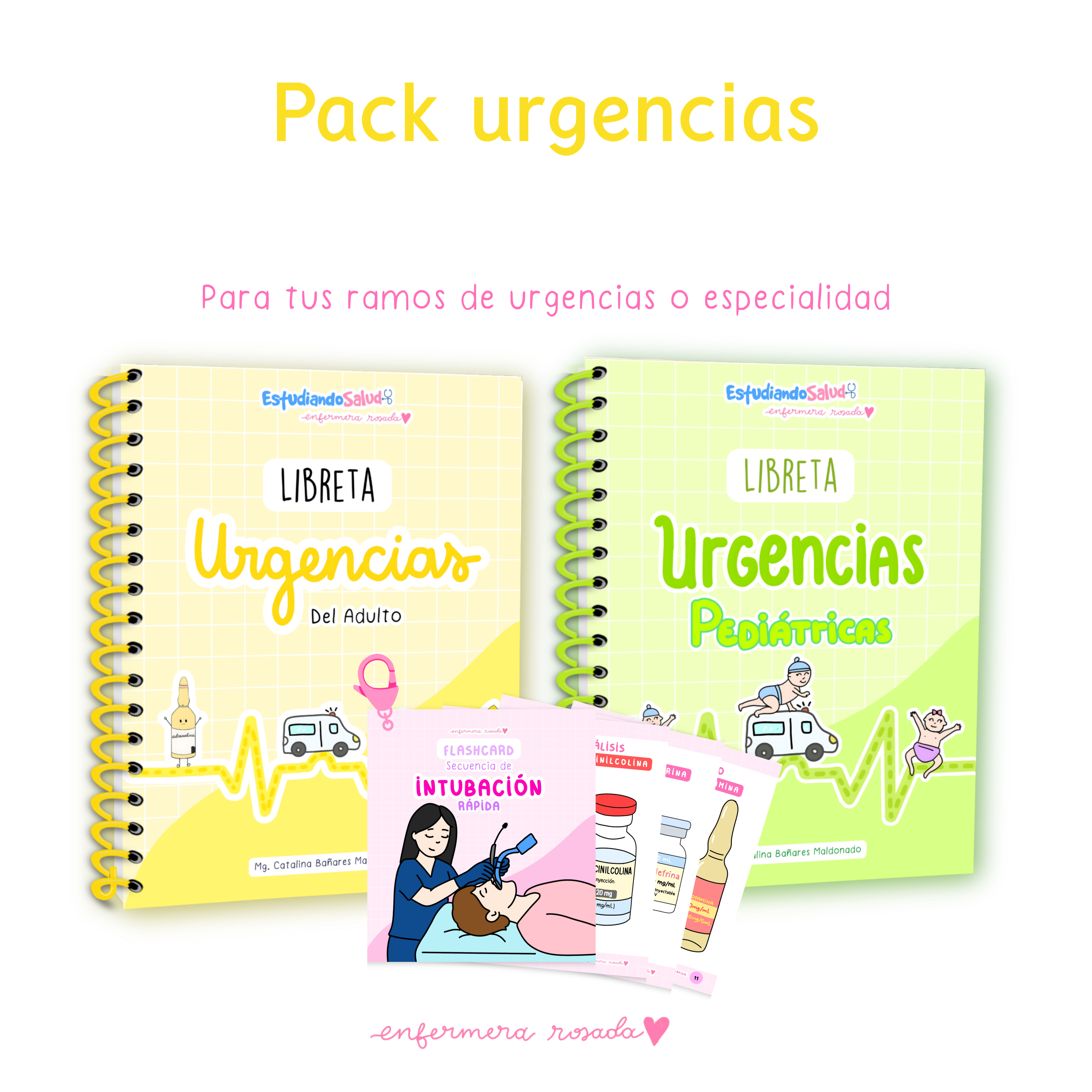 Pack Urgencias — libreta de bolsillo para estudiantes de enfermería | Enfermera Rosada (1)
