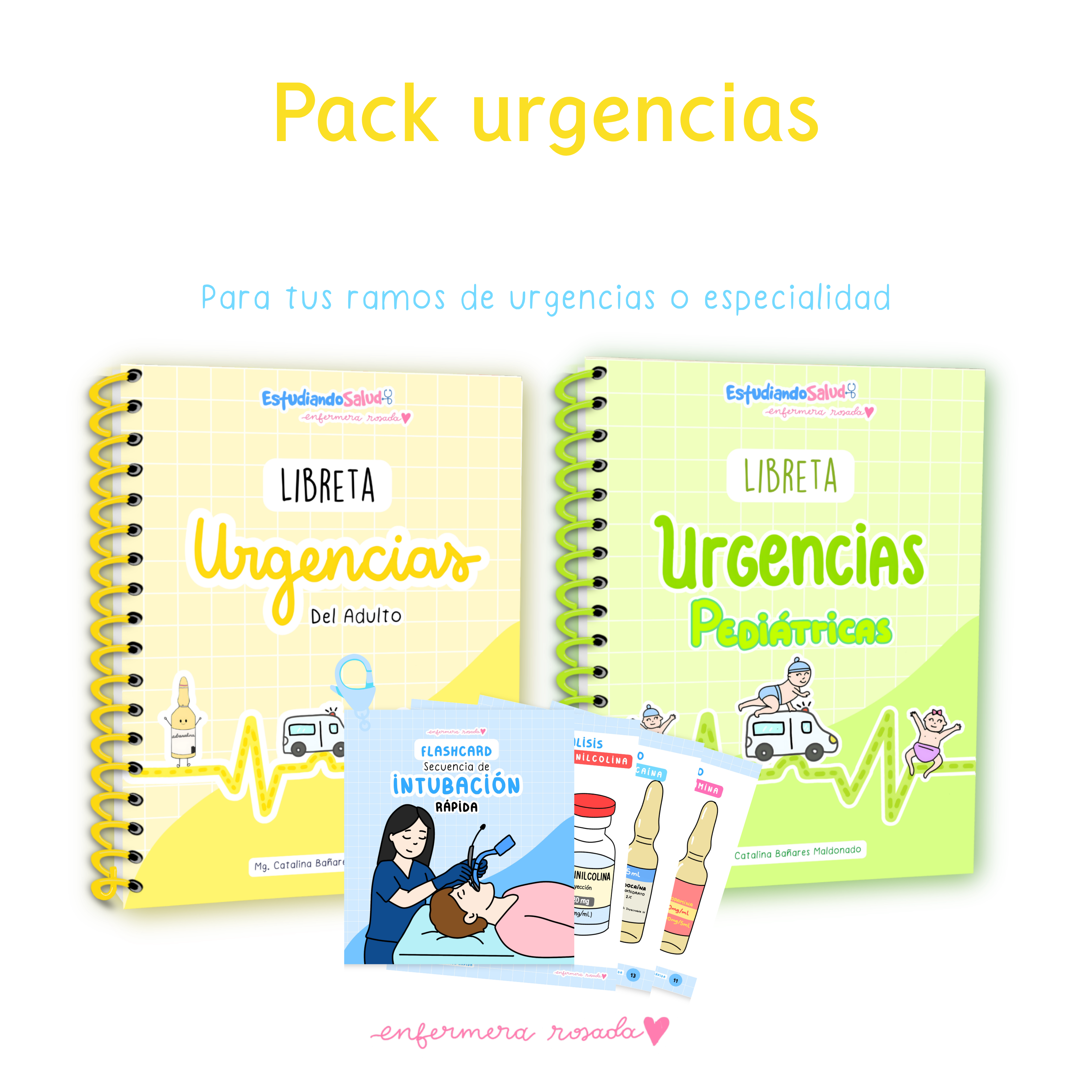 Pack Urgencias — libreta de bolsillo para estudiantes de enfermería | Enfermera Rosada (2)