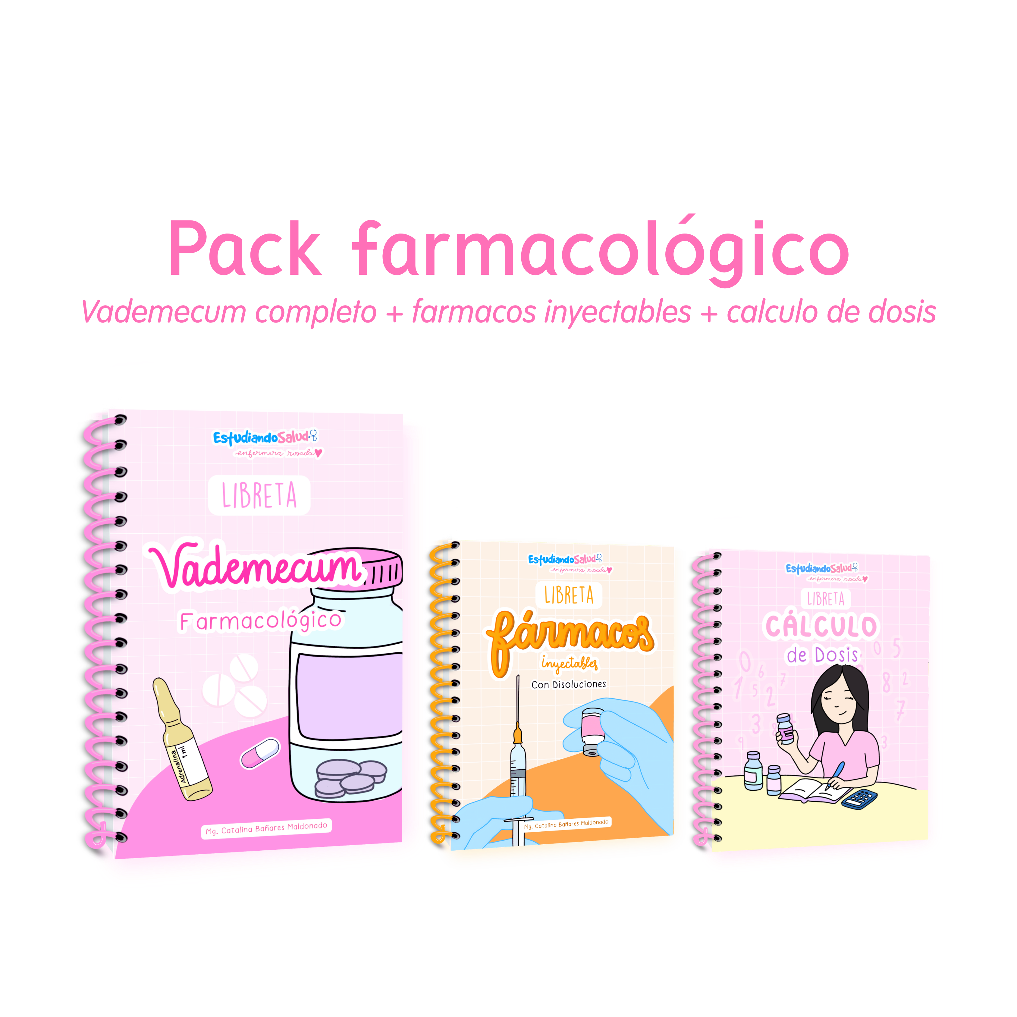 Pack Farmacológico — libreta de bolsillo para estudiantes de enfermería | Enfermera Rosada (1)