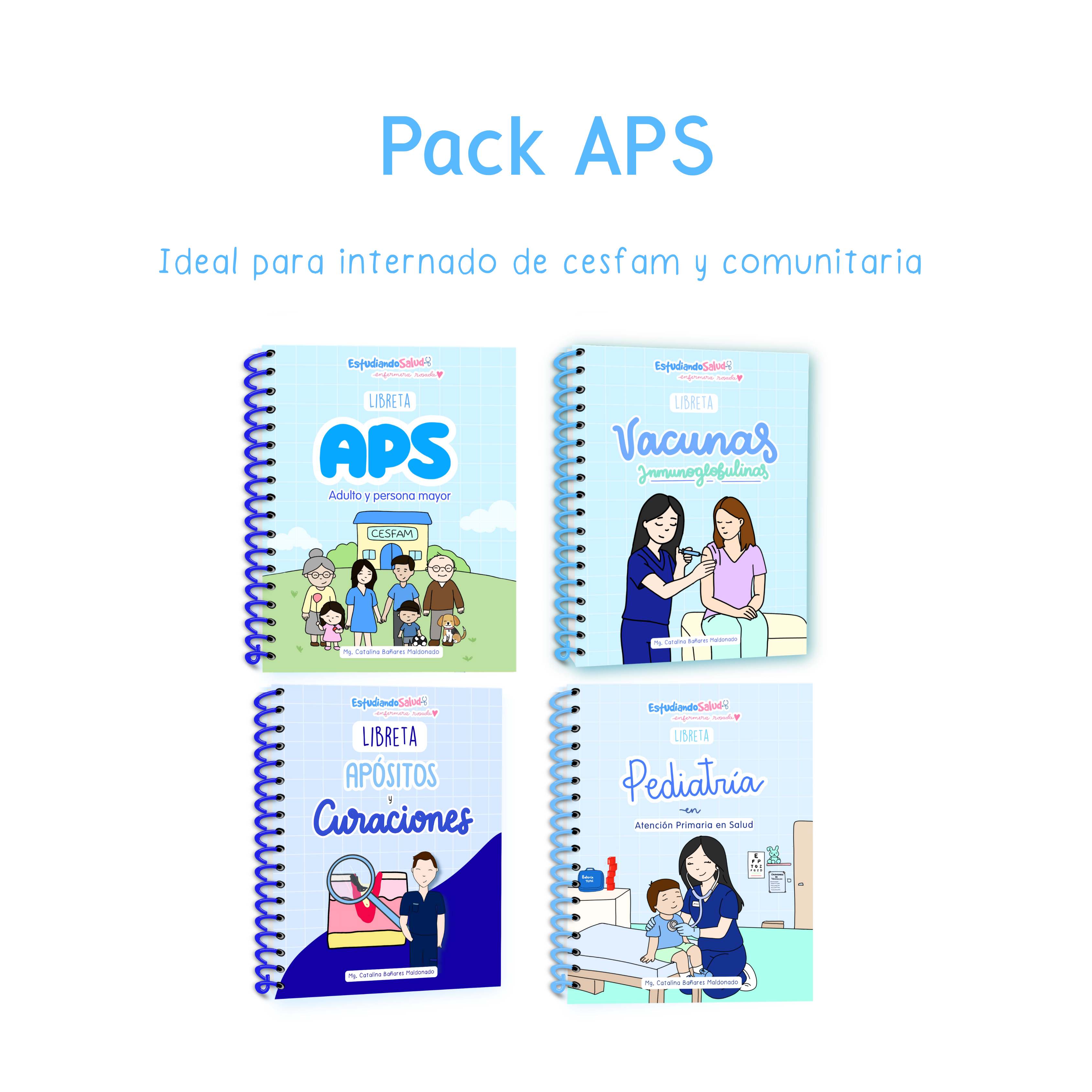 Pack APS — libreta de bolsillo para estudiantes de enfermería | Enfermera Rosada (2)
