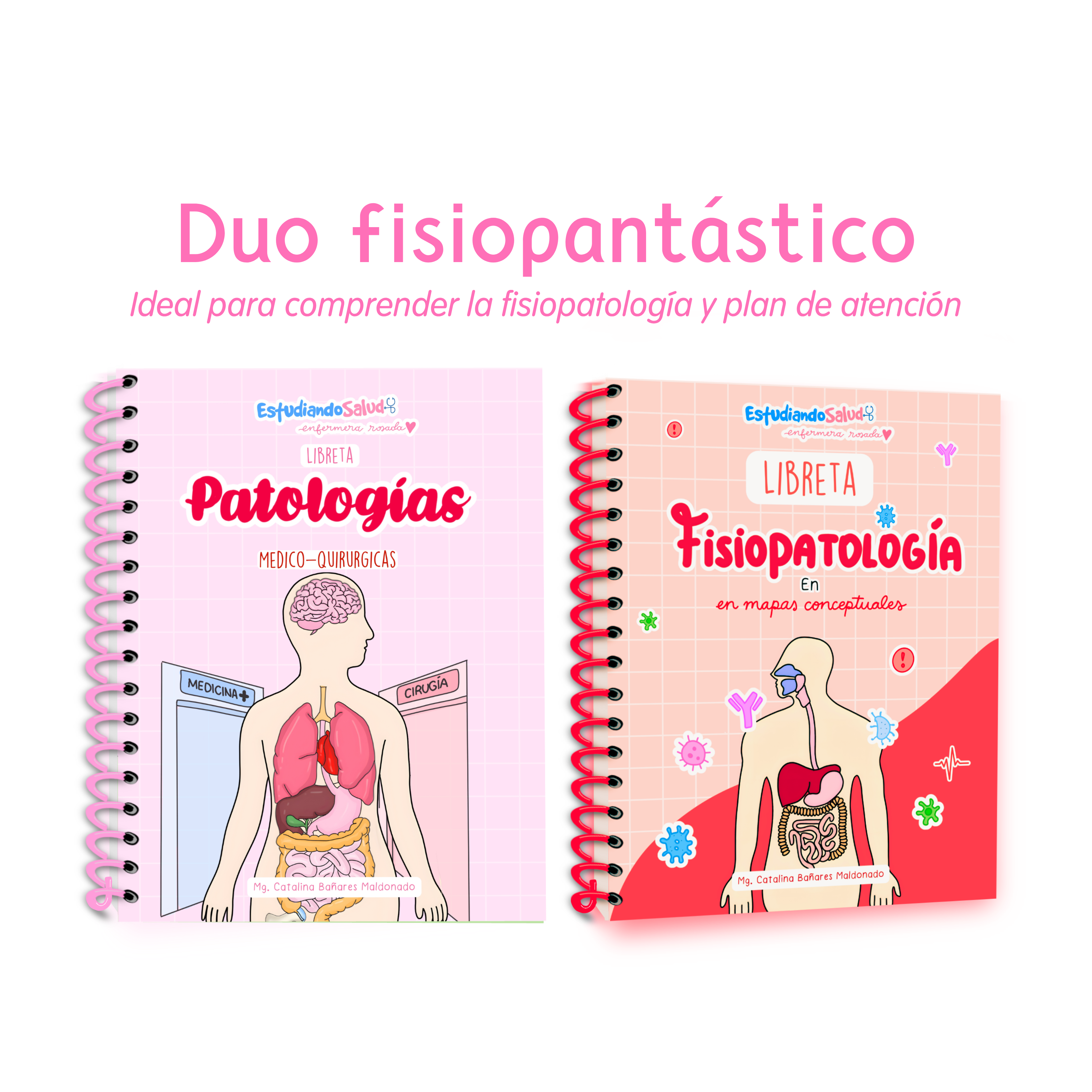 Dúo Fisiopantástico — libreta de bolsillo para estudiantes de enfermería | Enfermera Rosada (1)