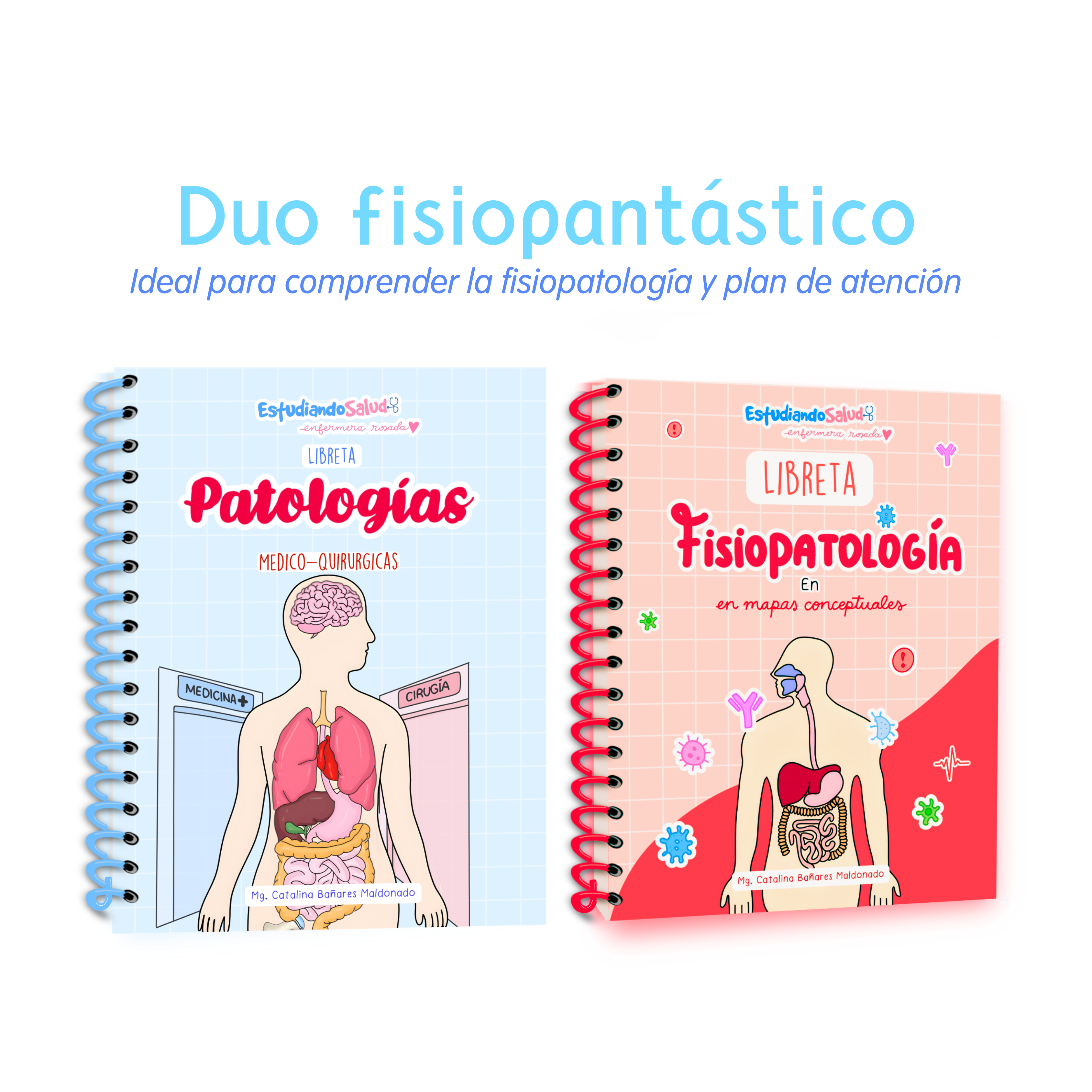 Dúo Fisiopantástico — libreta de bolsillo para estudiantes de enfermería | Enfermera Rosada (2)