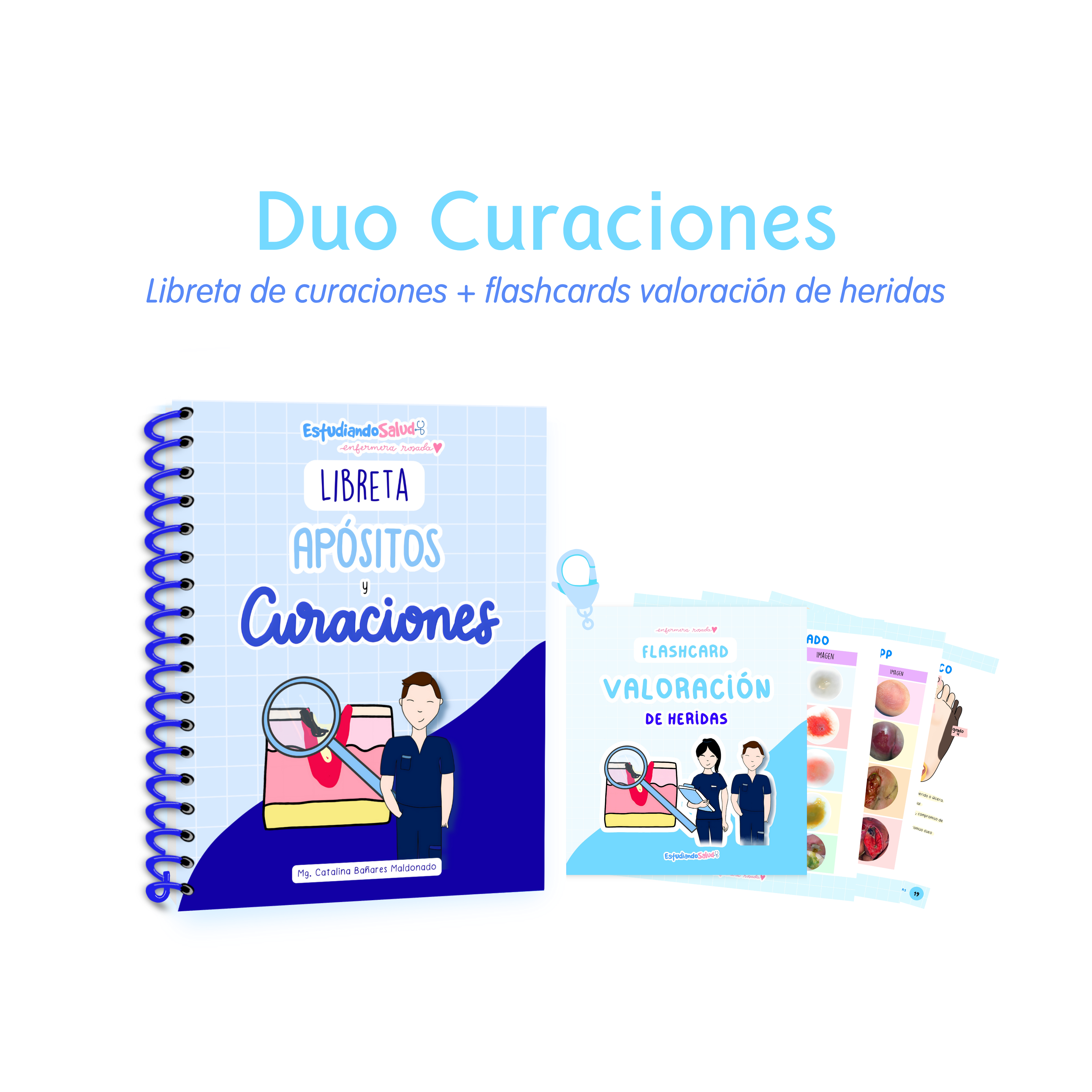 Dúo Curaciones — libreta de bolsillo para estudiantes de enfermería | Enfermera Rosada (2)