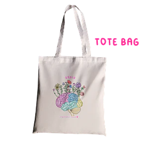 Tote Bag Brain Heart — libreta de bolsillo para estudiantes de enfermería | Enfermera Rosada