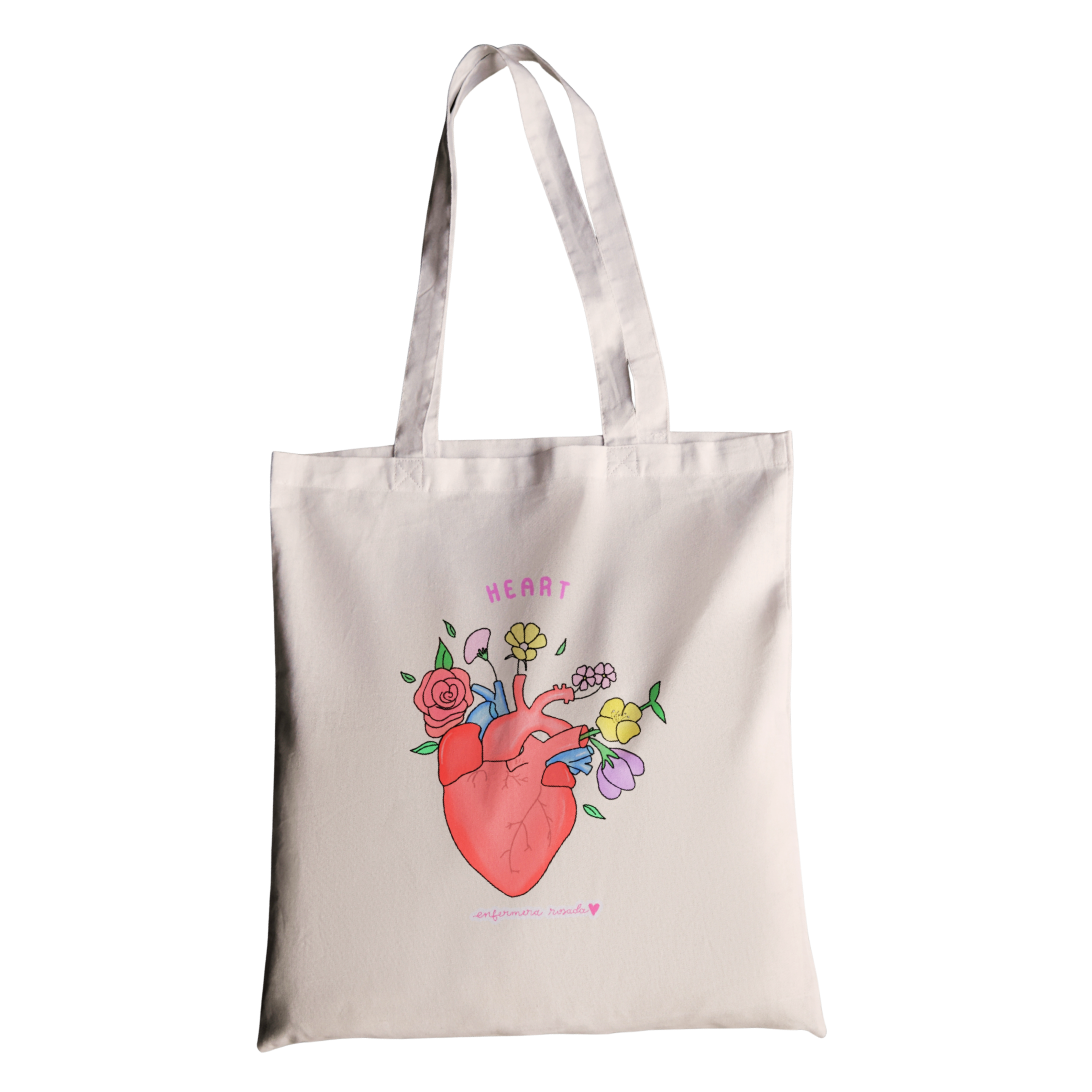 Tote Bag Brain Heart — libreta de bolsillo para estudiantes de enfermería | Enfermera Rosada (2)