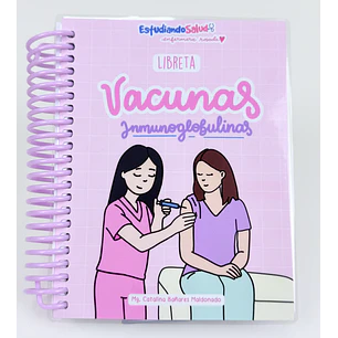 Libreta Vacunas e Inmunoglobulinas — libreta de bolsillo para estudiantes de enfermería | Enfermera Rosada