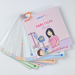Flashcards Prácticas Clínicas — libreta de bolsillo para estudiantes de enfermería | Enfermera Rosada