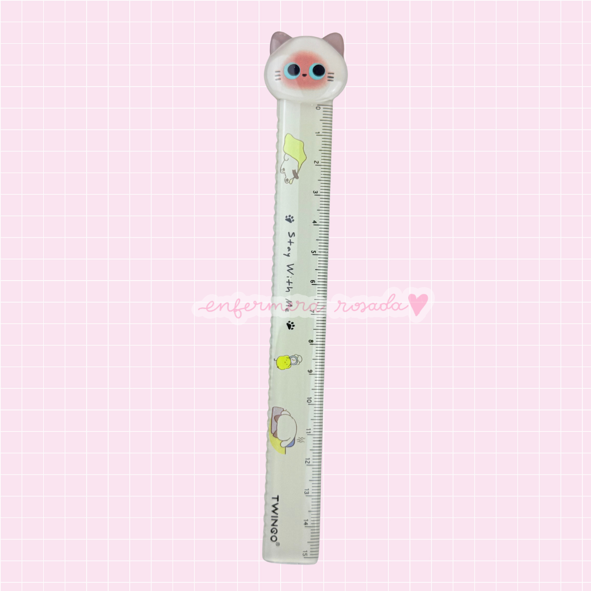 Regla Animalitos 15 cm 📏🐾 — libreta de bolsillo para estudiantes de enfermería | Enfermera Rosada (2)