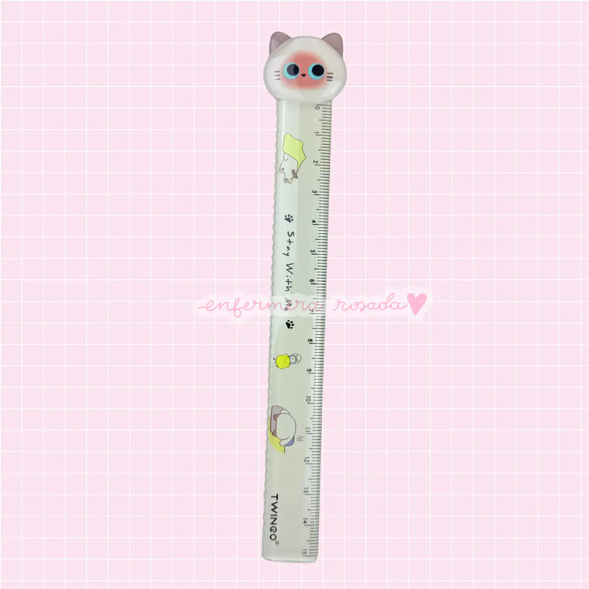 Regla Animalitos 15 cm 📏🐾 — libreta de bolsillo para estudiantes de enfermería | Enfermera Rosada (2)