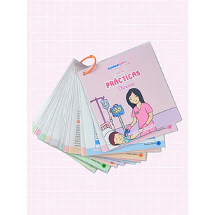 Flashcards Prácticas Clínicas — libreta de bolsillo para estudiantes de enfermería | Enfermera Rosada