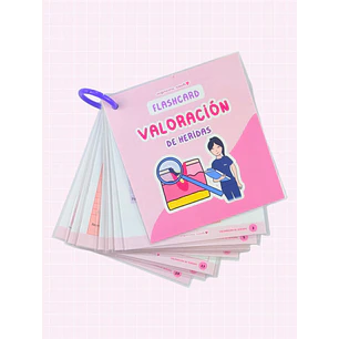 Flashcards Valoración de Heridas — libreta de bolsillo para estudiantes de enfermería | Enfermera Rosada