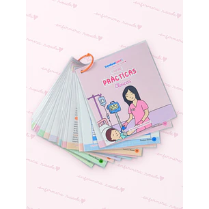 Flashcards Prácticas Clínicas — libreta de bolsillo para estudiantes de enfermería | Enfermera Rosada