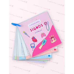 Flashcards Signos Vitales — libreta de bolsillo para estudiantes de enfermería | Enfermera Rosada