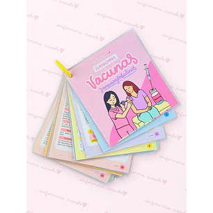 Flashcards Vacunas — libreta de bolsillo para estudiantes de enfermería | Enfermera Rosada