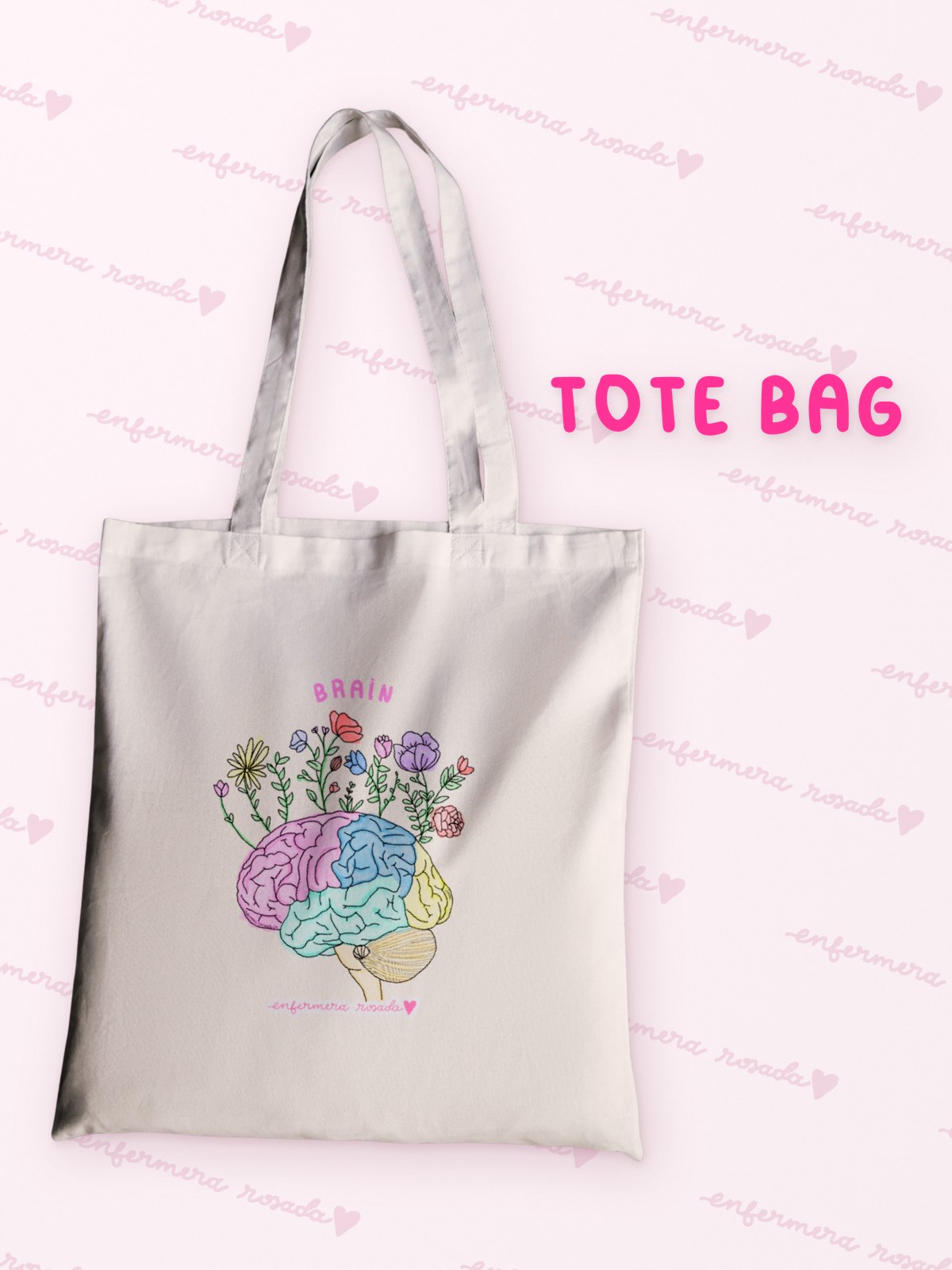 Tote Bag Brain Heart