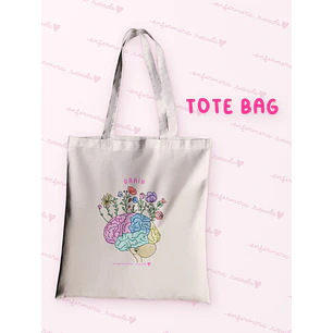 Tote Bag Brain Heart — libreta de bolsillo para estudiantes de enfermería | Enfermera Rosada