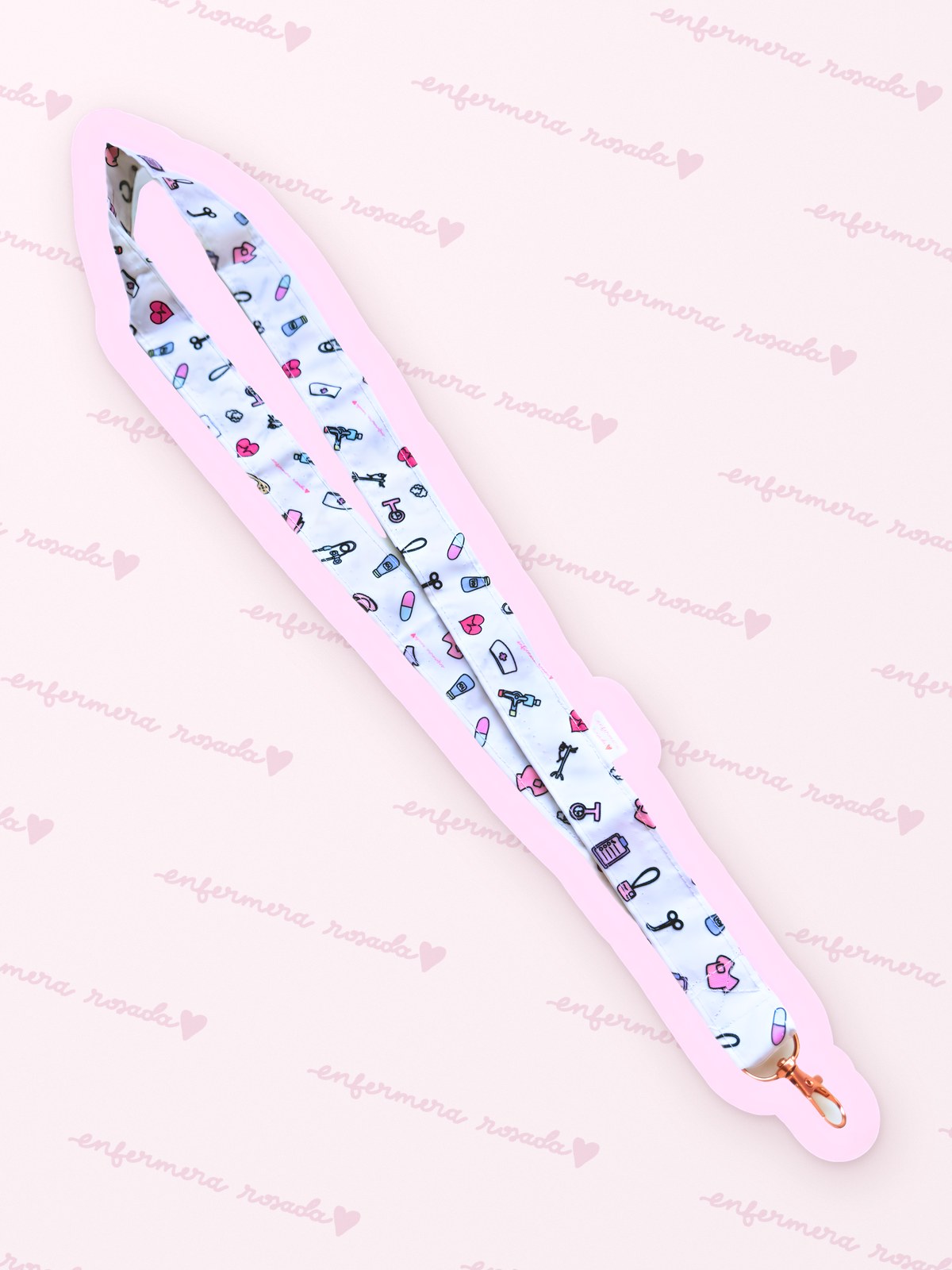 Lanyard Portacredencial — libreta de bolsillo para estudiantes de enfermería | Enfermera Rosada (12)