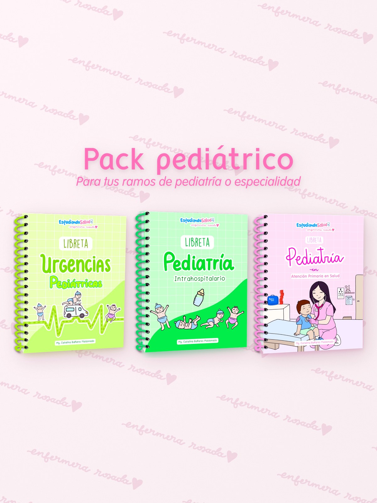 Pack Pediátrico — libreta de bolsillo para estudiantes de enfermería | Enfermera Rosada (1)