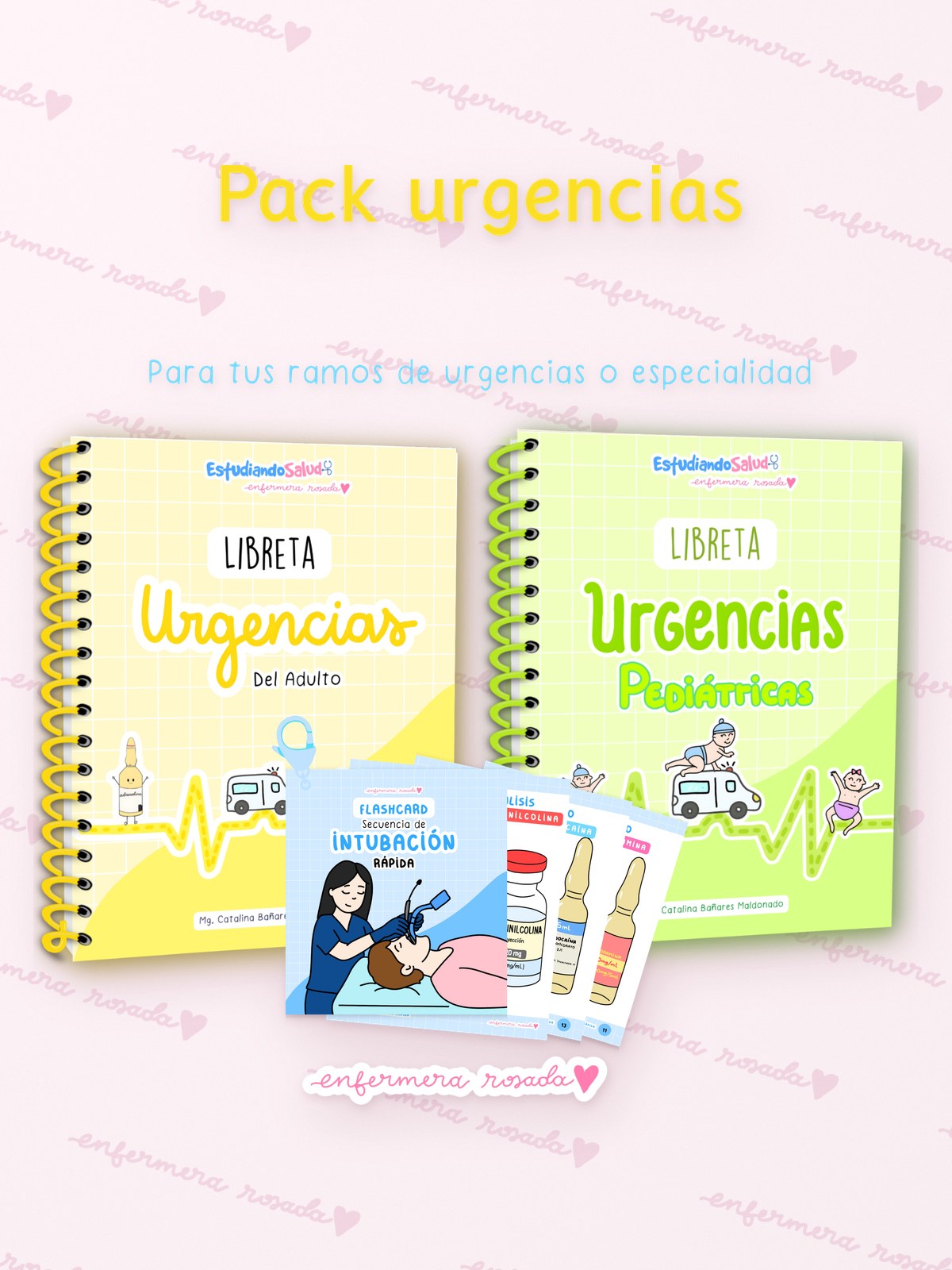 Pack Urgencias — libreta de bolsillo para estudiantes de enfermería | Enfermera Rosada (2)