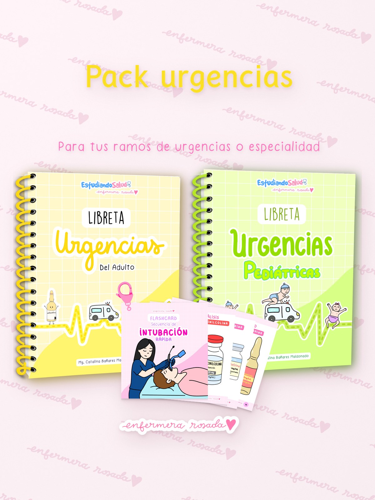 Pack Urgencias — libreta de bolsillo para estudiantes de enfermería | Enfermera Rosada (1)