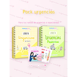 Pack Urgencias — libreta de bolsillo para estudiantes de enfermería | Enfermera Rosada