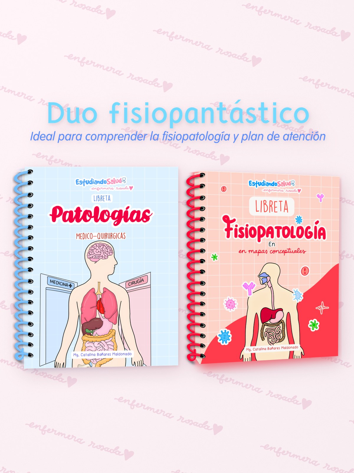 Dúo Fisiopantástico — libreta de bolsillo para estudiantes de enfermería | Enfermera Rosada (2)