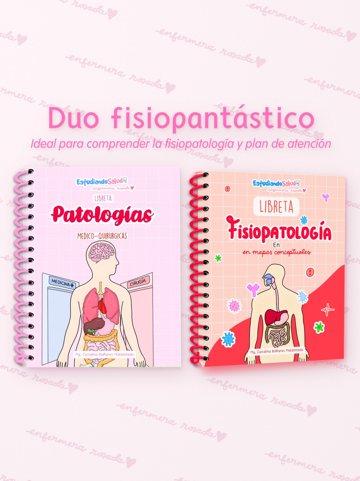 Dúo Fisiopantástico — libreta de bolsillo para estudiantes de enfermería | Enfermera Rosada (1)