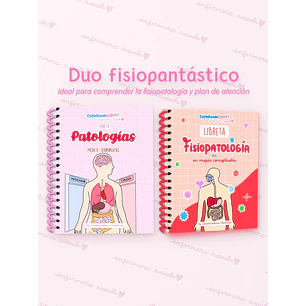 Dúo Fisiopantástico — libreta de bolsillo para estudiantes de enfermería | Enfermera Rosada