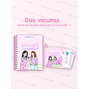 Dúo Vacunas — libreta de bolsillo para estudiantes de enfermería | Enfermera Rosada