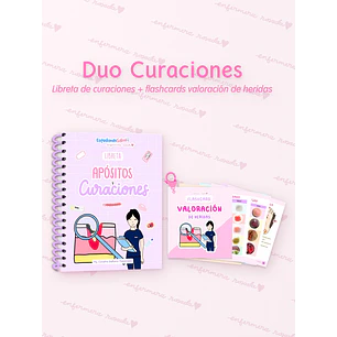 Dúo Curaciones — libreta de bolsillo para estudiantes de enfermería | Enfermera Rosada
