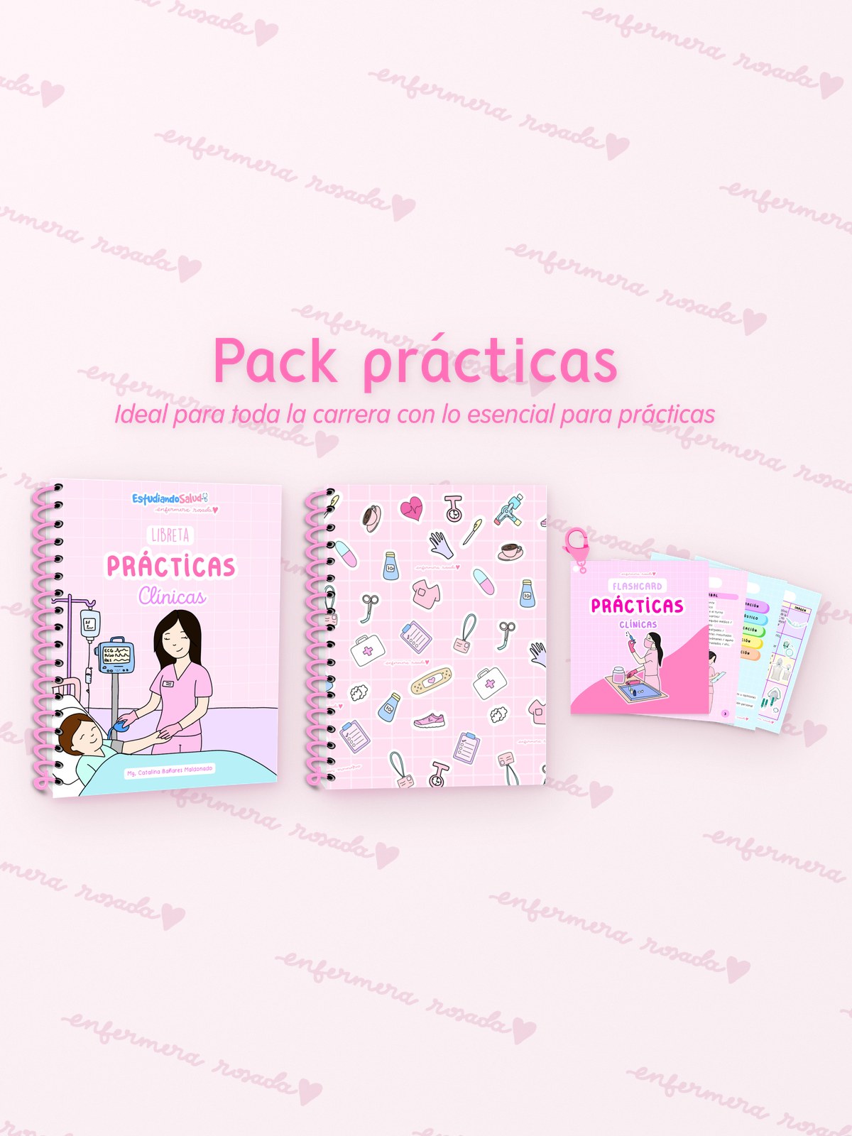 Pack Prácticas Clínicas — libreta de bolsillo para estudiantes de enfermería | Enfermera Rosada (1)