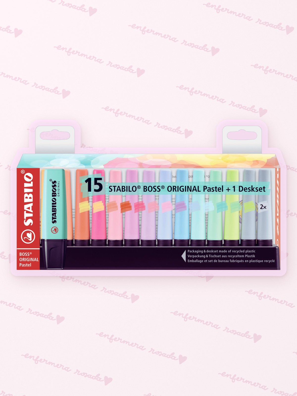 Set 15 Destacadores Stabilo Pastel — libreta de bolsillo para estudiantes de enfermería | Enfermera Rosada (1)