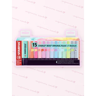 Set 15 Destacadores Stabilo Pastel — libreta de bolsillo para estudiantes de enfermería | Enfermera Rosada
