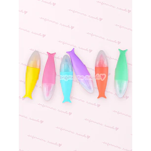 Destacadores Pescecitos set de 6 — libreta de bolsillo para estudiantes de enfermería | Enfermera Rosada