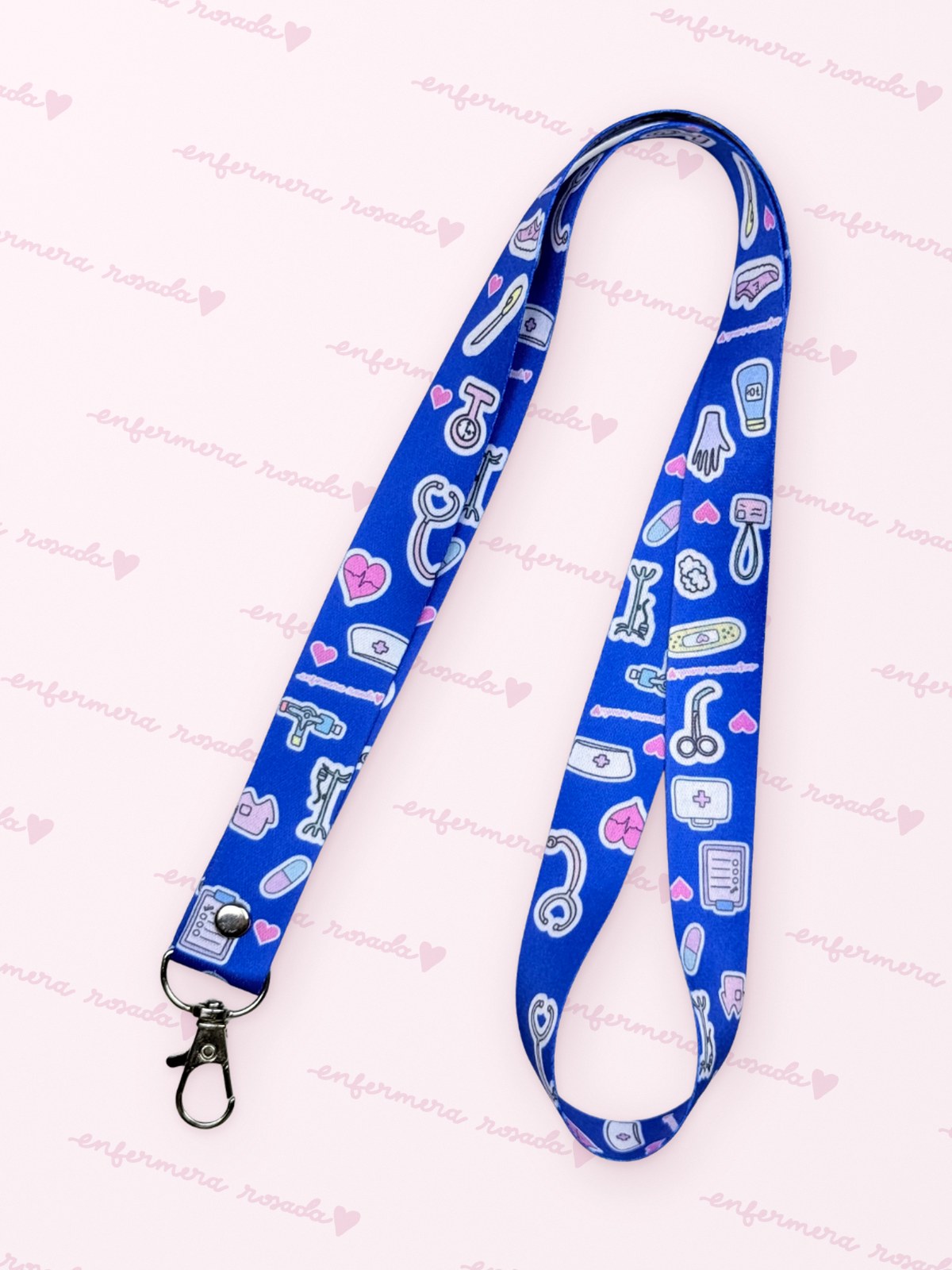 Lanyard Portacredencial — libreta de bolsillo para estudiantes de enfermería | Enfermera Rosada (1)