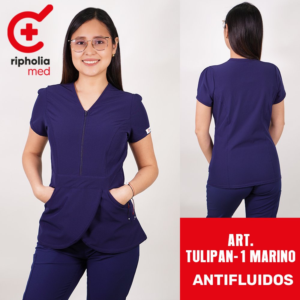 Delantal Tulipán Antifluidos - Ripholia Med — libreta de bolsillo para estudiantes de enfermería | Enfermera Rosada (1)