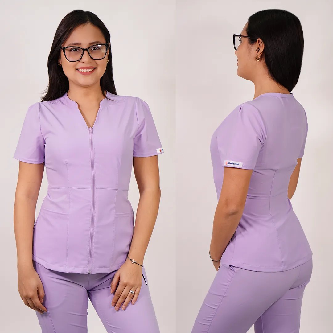 Delantal Antifluidos Mujer Azalea Lila — libreta de bolsillo para estudiantes de enfermería | Enfermera Rosada (1)