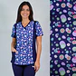 Delantal Fusión Antifluidos Estampado Mujer Azul Marino - Miniatura 1