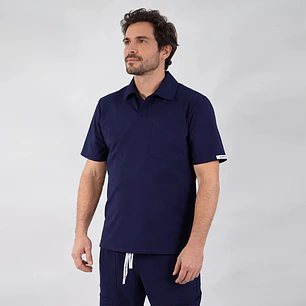 Delantal Antifluidos Hombre Amador Azul Marino — libreta de bolsillo para estudiantes de enfermería | Enfermera Rosada