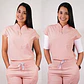 Delantal Antifluidos Mujer Amapola Rosa Pastel - Miniatura 1