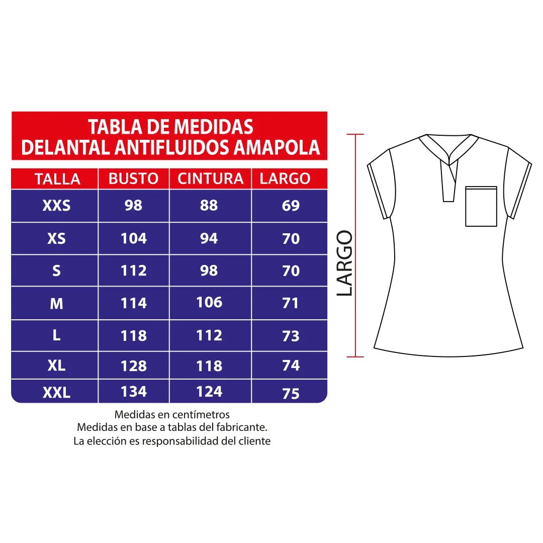 Delantal Antifluidos Mujer Amapola Morado 2 — libreta de bolsillo para estudiantes de enfermería | Enfermera Rosada (2)