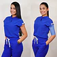 Delantal Antifluidos Mujer Amapola Azul Rey - Miniatura 1