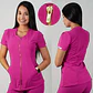 Delantal Antifluidos Mujer Lirio con Cierre Fucsia - Miniatura 1