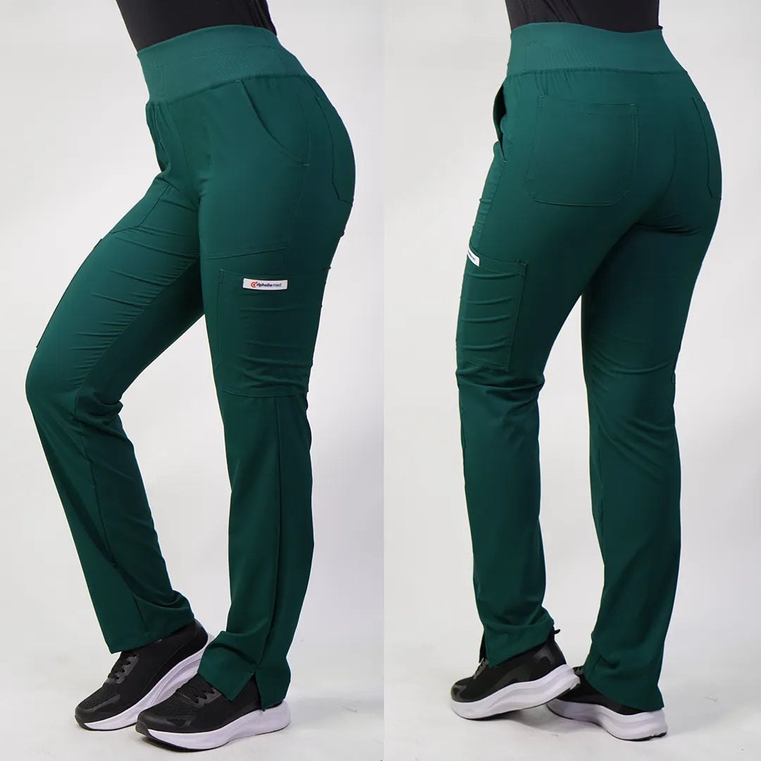 Pantalón Antifluidos Mujer PM Verde Botella — libreta de bolsillo para estudiantes de enfermería | Enfermera Rosada (1)