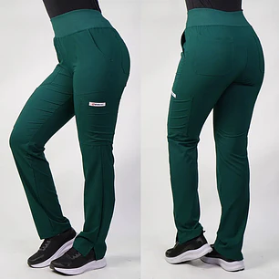 Pantalón Antifluidos Mujer PM Verde Botella — libreta de bolsillo para estudiantes de enfermería | Enfermera Rosada
