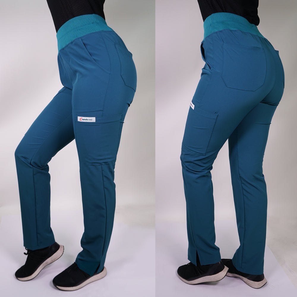 Pantalón Antifluidos Mujer PM Verde Petróleo — libreta de bolsillo para estudiantes de enfermería | Enfermera Rosada (1)