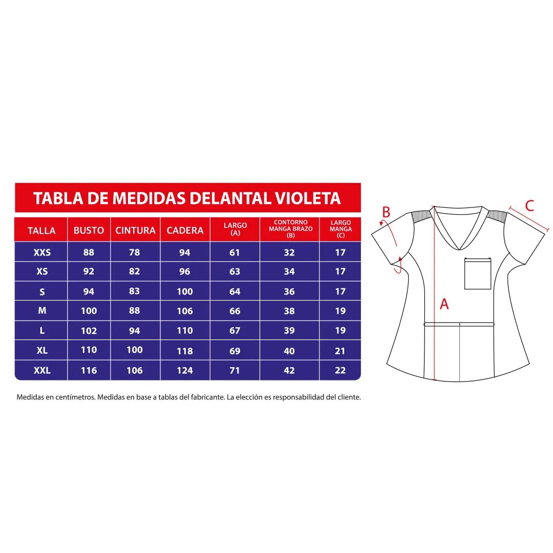 Delantal Antifluidos Mujer Violeta Verde Botella — libreta de bolsillo para estudiantes de enfermería | Enfermera Rosada (2)